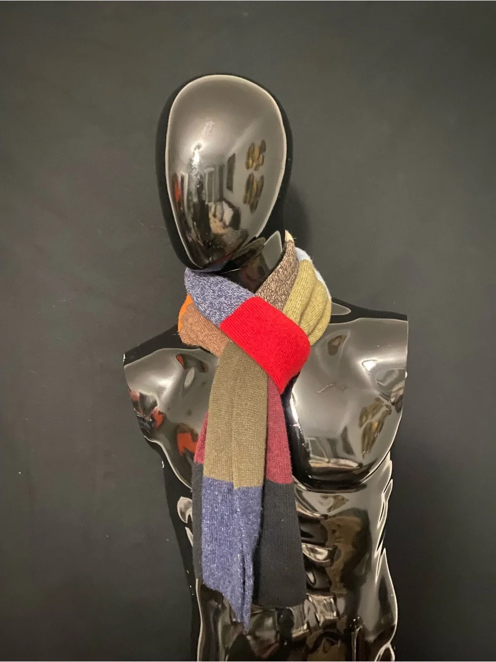 GAP Multicolor Block Scarf in Red, Blue, Olive, Black, Brown